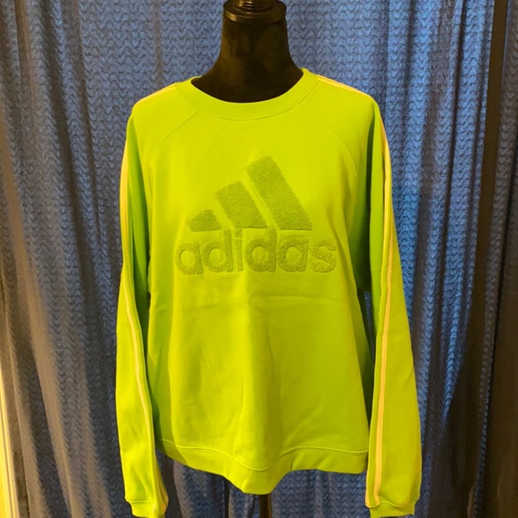 Adidas Neon Green Sweatshirt Large 